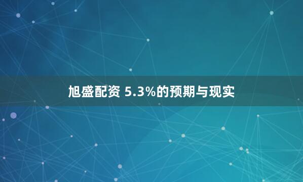 旭盛配资 5.3%的预期与现实